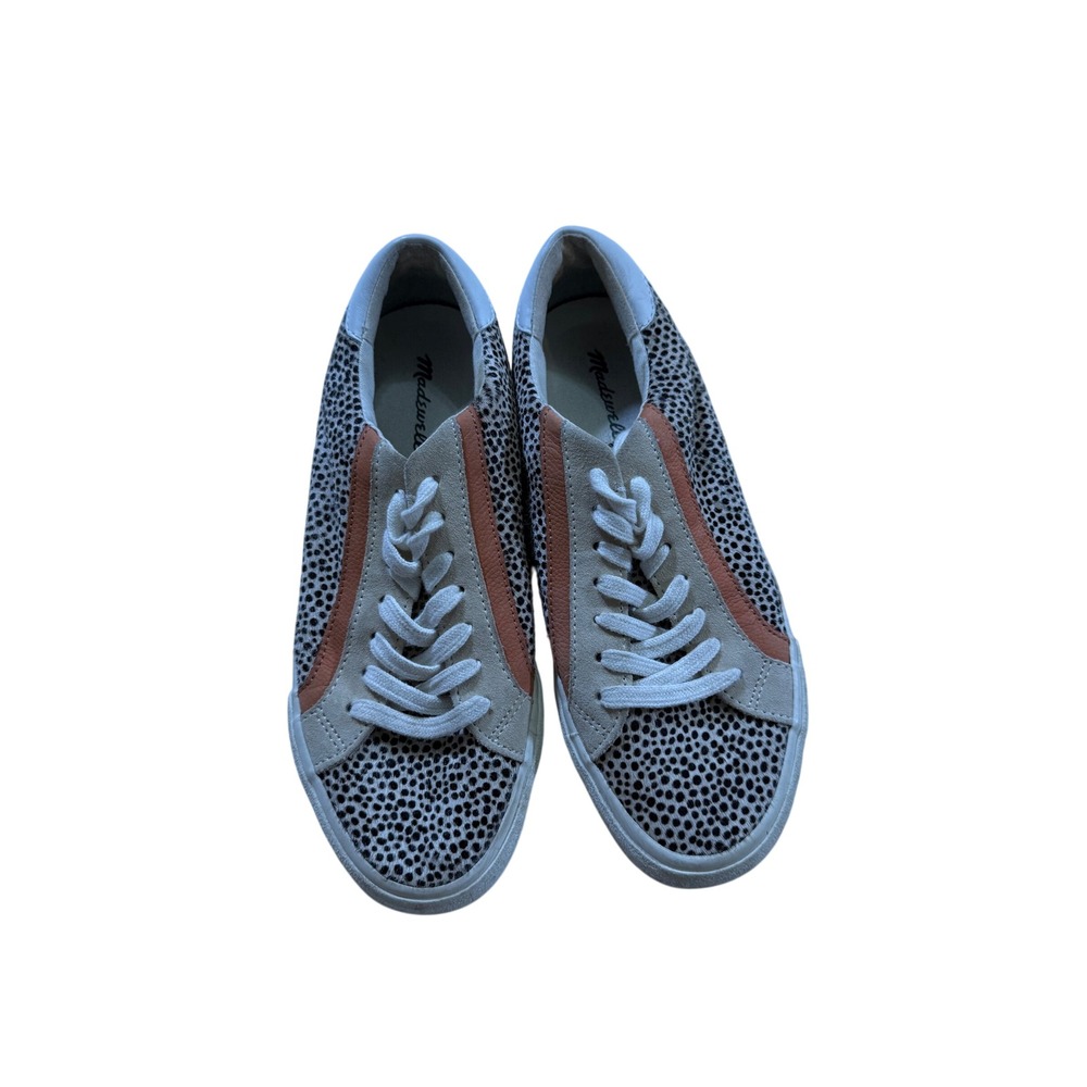 Madewell Sidewalk Sneakers Cheetah Print Suede Low Top Streetwear Skater Boho 7